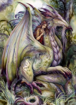 Fantasía Painting - dragón no pasa nada a menos que primero sea un sueño Fantasía